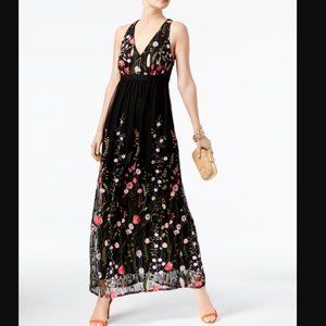 INC Floral Embroidered Maxi Dress